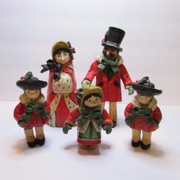 house of hatten Other - vtg House of Hatten 1991 Victorian Christmas Caroling family carolers figure lot